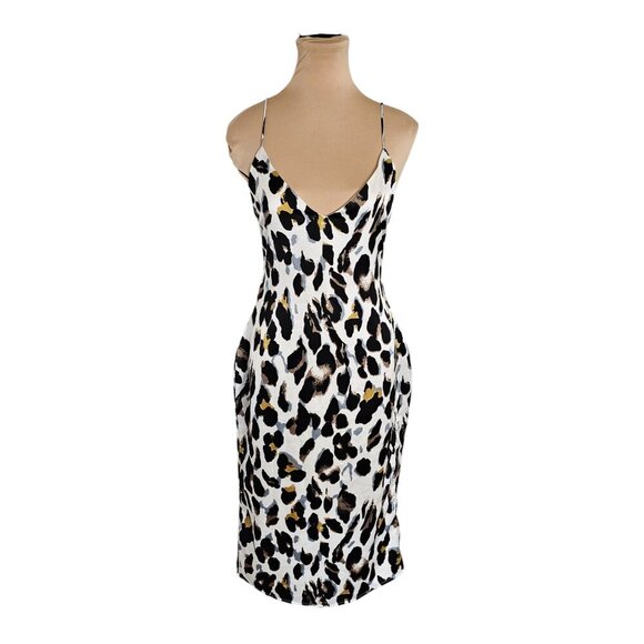 Superdown NWT Fierra Midi Dress Leopard Print Sz L - Picture 4 of 13